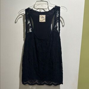 Hollister Black Lace Tank Top